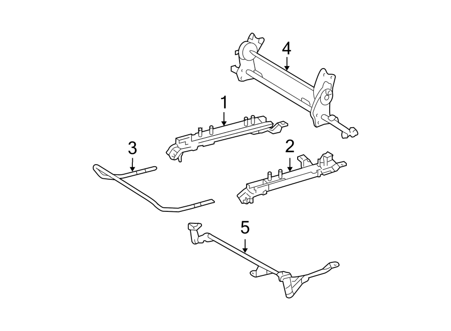 Diagram SEATS & TRACKS. TRACKS & COMPONENTS. for your 2019 Toyota Tacoma   