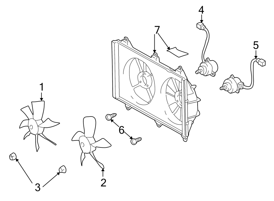 Diagram COOLING FAN. for your 2012 Toyota Tacoma  Base Standard Cab Pickup Fleetside 