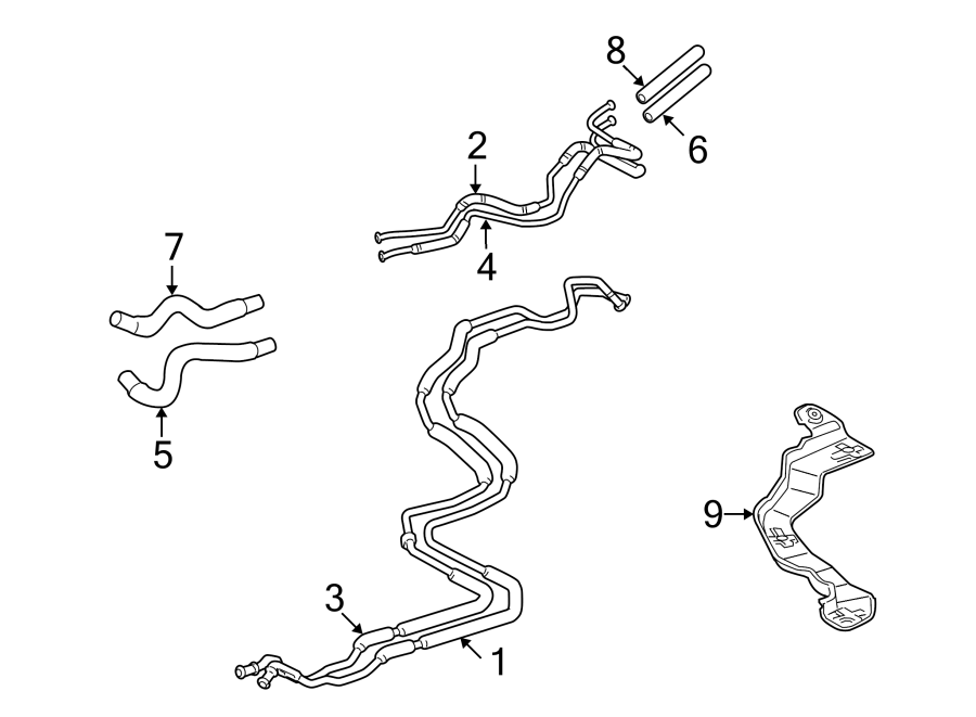 Diagram AIR CONDITIONER & HEATER. REAR AC LINES. for your 2012 Toyota Tundra 4.0L V6 A/T 4WD Base Standard Cab Pickup Fleetside 