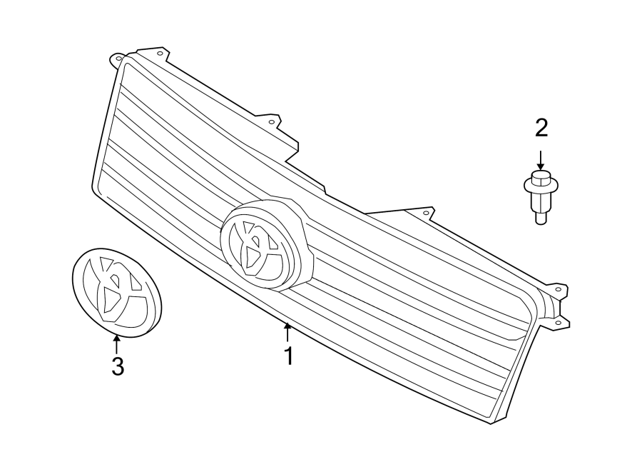 Diagram GRILLE & COMPONENTS. for your 2017 Toyota Prius Prime   