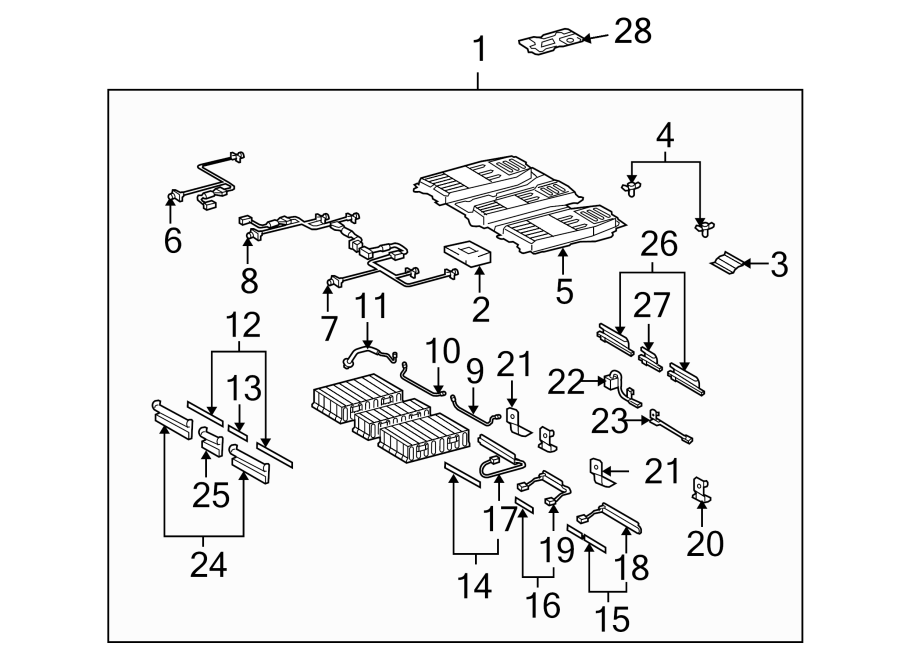 Diagram BATTERY. for your 2007 Toyota Yaris   