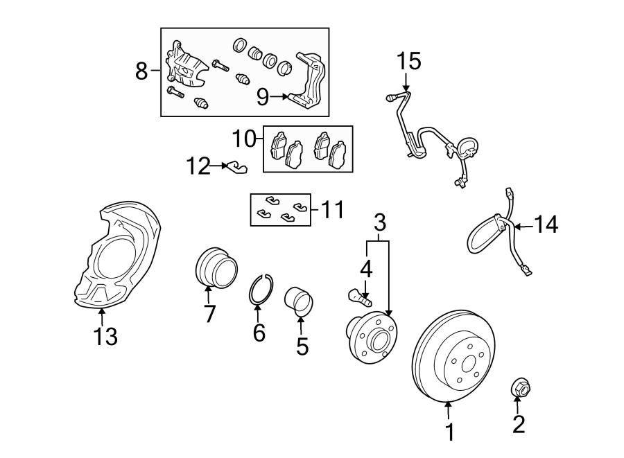 Diagram FRONT SUSPENSION. BRAKE COMPONENTS. for your 2016 Toyota Camry 2.5L A/T Special Edition Sedan 