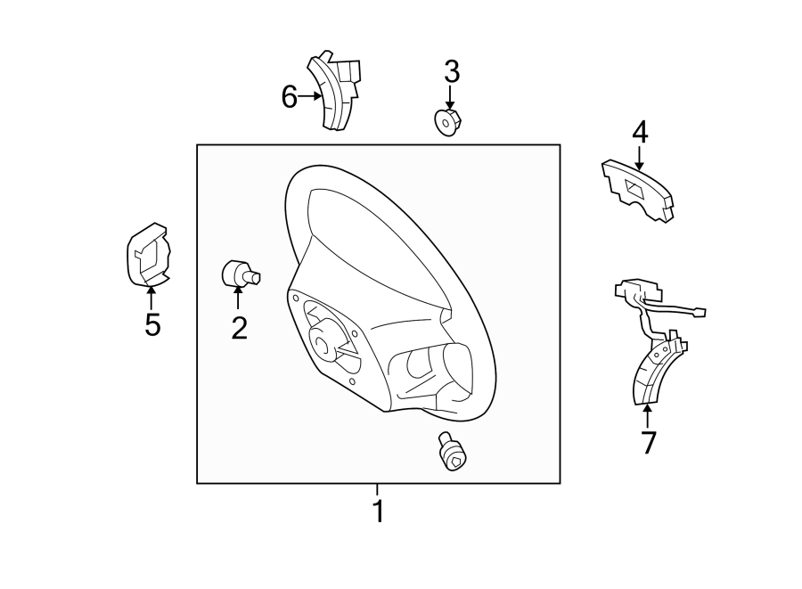 Diagram STEERING WHEEL & TRIM. for your 2002 Toyota 4Runner   