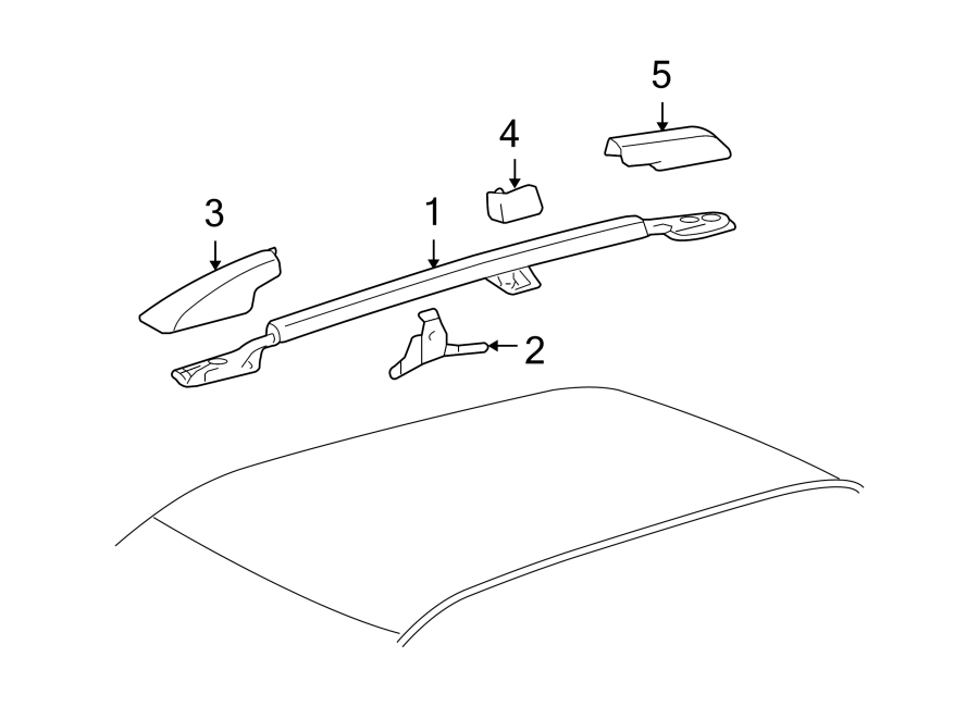 Diagram ROOF RACK. for your Toyota Highlander  