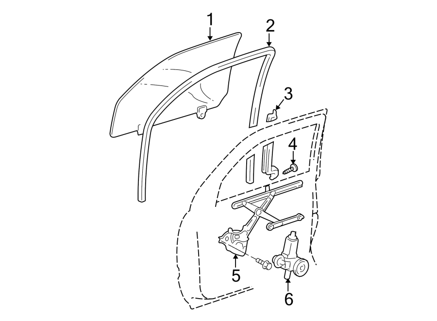 Diagram FRONT DOOR. GLASS & HARDWARE. for your 2020 Toyota Yaris   