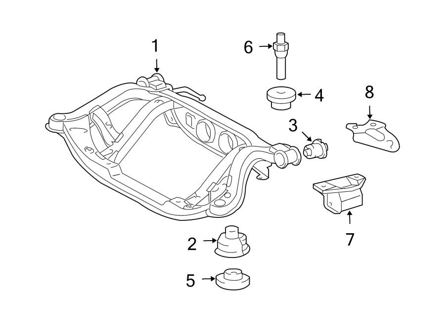 Diagram REAR SUSPENSION. SUSPENSION MOUNTING. for your Toyota