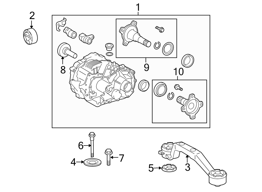 Diagram REAR SUSPENSION. AXLE & DIFFERENTIAL. for your 1993 Toyota Camry   