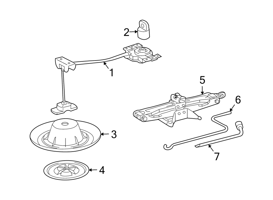 Diagram REAR BODY & FLOOR. SPARE TIRE CARRIER. for your 2014 Toyota Camry   