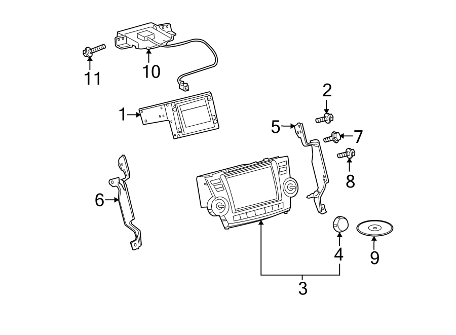 Diagram NAVIGATION SYSTEM COMPONENTS. for your 2009 Toyota Highlander  Sport Sport Utility 