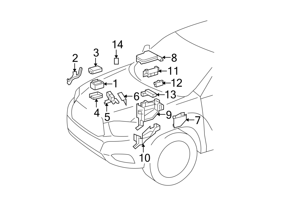 Diagram FUSE & RELAY. for your 2019 Toyota Corolla 1.8L CVT SE Sedan 