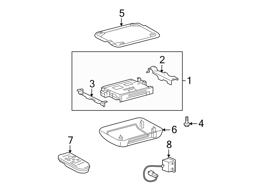 Diagram Entertainment system components. for your 2018 Toyota Tundra   