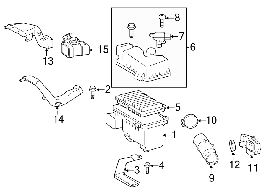 Diagram ENGINE / TRANSAXLE. AIR INTAKE. for your 2011 Toyota Tacoma   