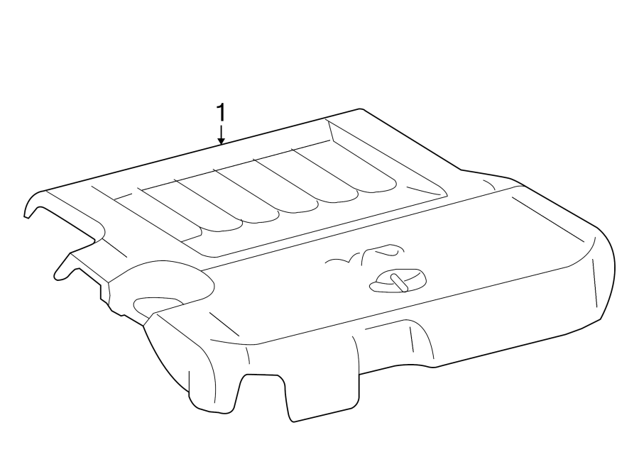 Diagram ENGINE / TRANSAXLE. ENGINE APPEARANCE COVER. for your 2008 Toyota RAV4   