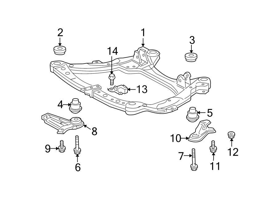 Diagram FRONT SUSPENSION. SUSPENSION MOUNTING. for your 2003 Toyota Solara   