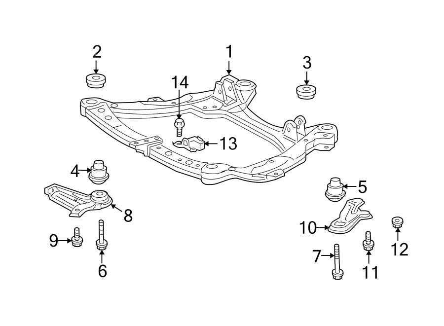 Diagram FRONT SUSPENSION. SUSPENSION MOUNTING. for your 2008 Toyota RAV4   