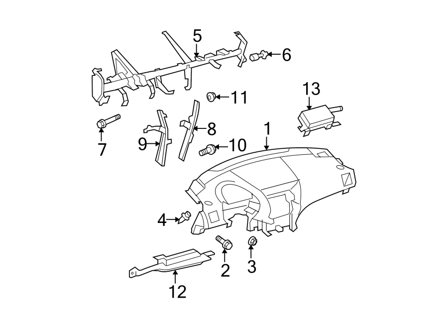 Diagram INSTRUMENT PANEL. for your 2010 Toyota Camry  LE SEDAN 