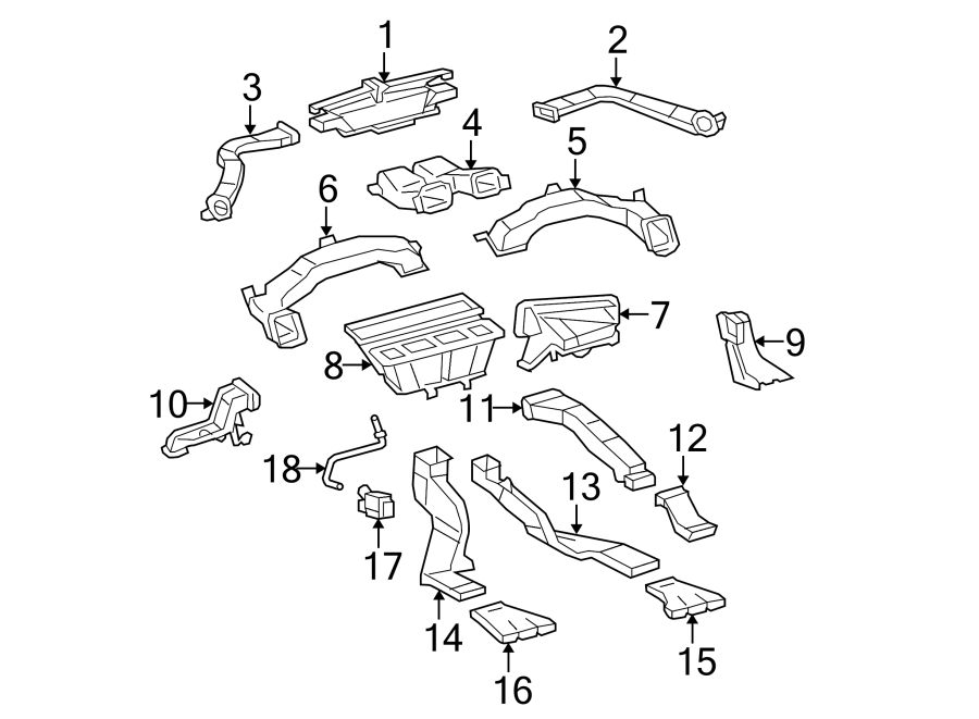 Diagram INSTRUMENT PANEL. DUCTS. for your 2016 Toyota Yaris   