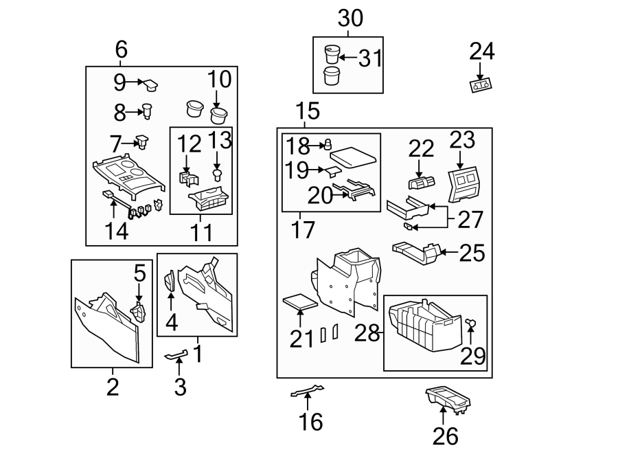 Diagram CONSOLE. for your 2021 Toyota 4Runner   