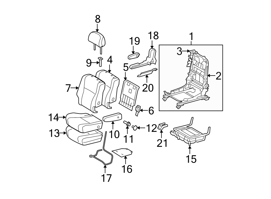 Diagram SEATS & TRACKS. SECOND ROW SEATS. for your 2012 Toyota Tundra  Base Extended Cab Pickup Fleetside 