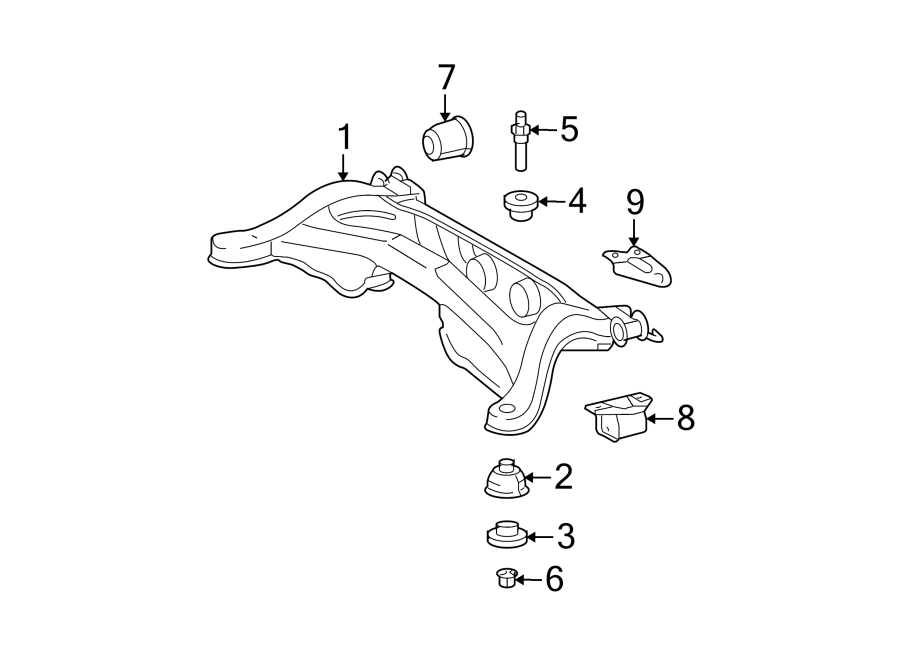 Diagram REAR SUSPENSION. SUSPENSION MOUNTING. for your Toyota