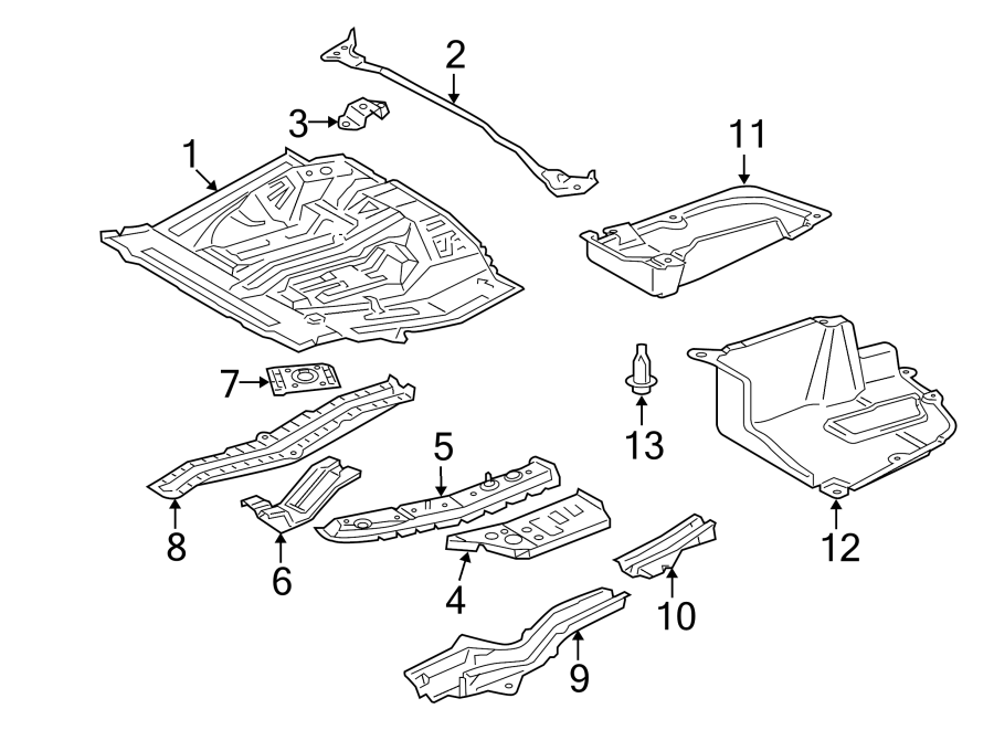 Diagram REAR BODY & FLOOR. FLOOR & RAILS. for your 2007 Toyota Yaris   