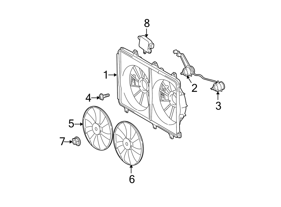 Diagram COOLING FAN. for your 2019 Toyota Highlander   