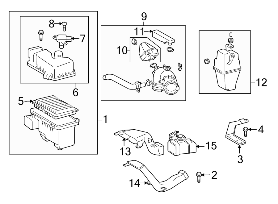 Diagram ENGINE / TRANSAXLE. AIR INTAKE. for your 2011 Toyota Avalon   