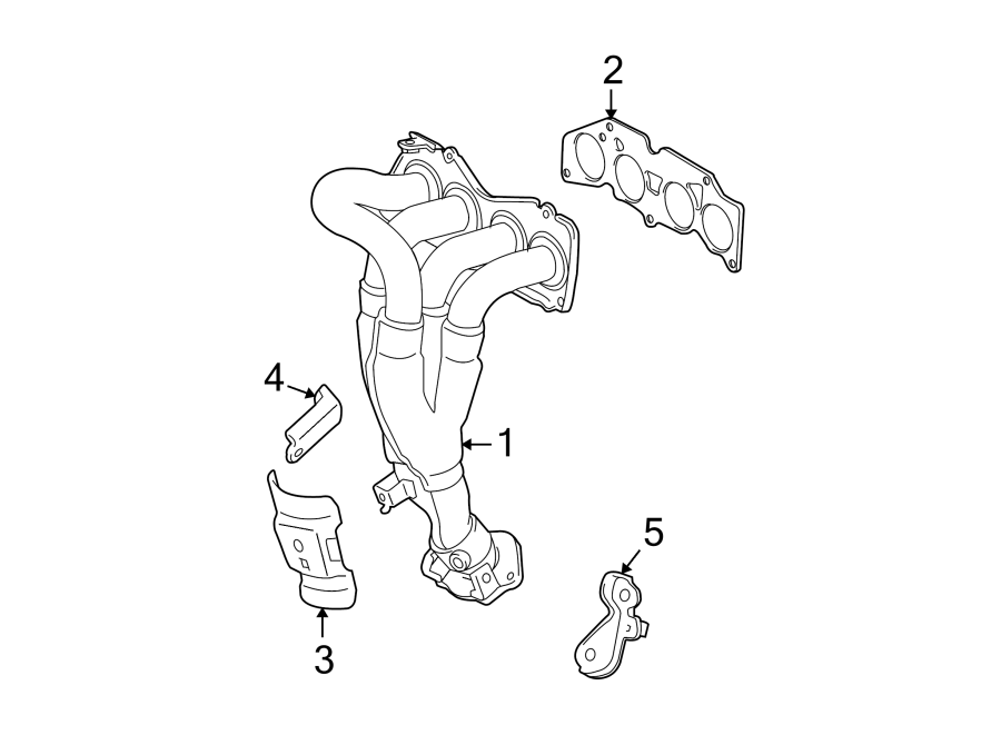 Diagram EXHAUST SYSTEM. MANIFOLD. for your 2011 Toyota Sienna  SE Mini Passenger Van 