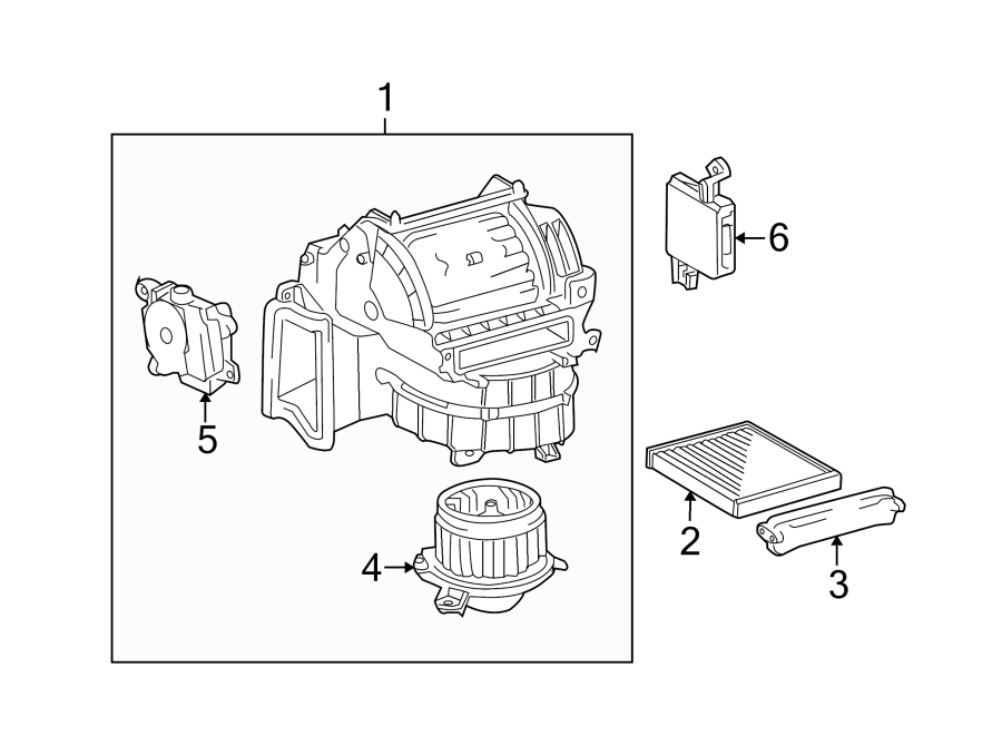 Diagram AIR CONDITIONER & HEATER. BLOWER MOTOR & FAN. for your Toyota Avalon  