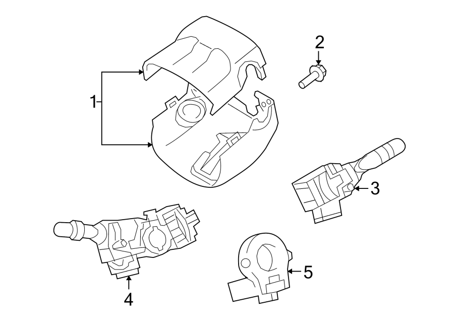 Diagram STEERING COLUMN. SHROUD. SWITCHES & LEVERS. for your 2011 Toyota Sequoia   