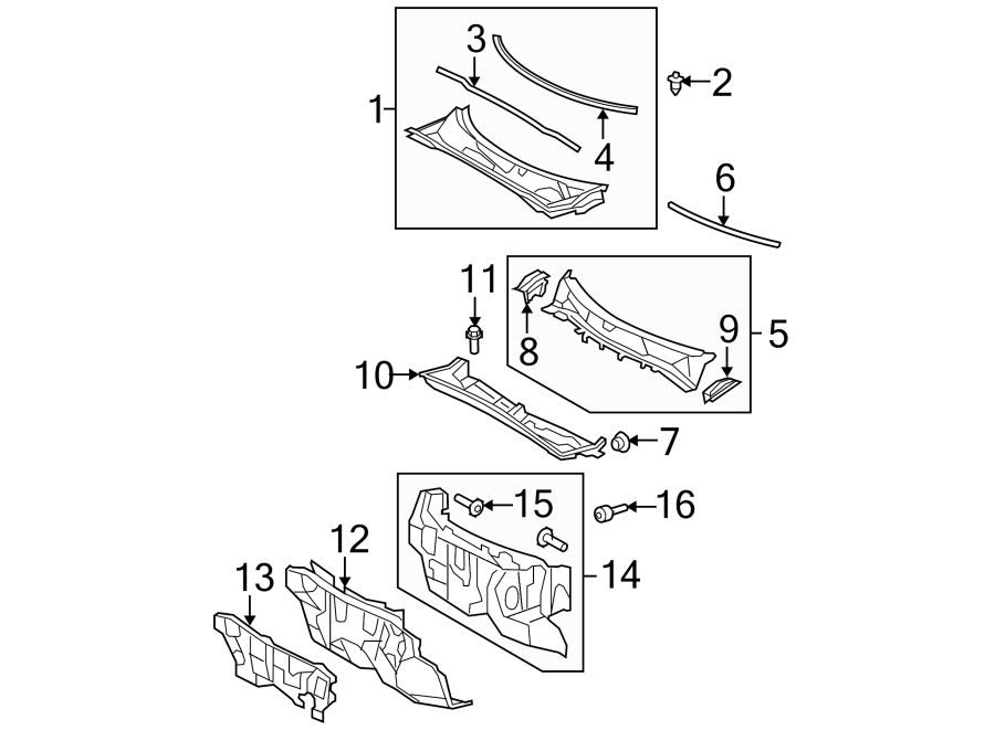 Diagram COWL. for your 2019 Toyota 86   