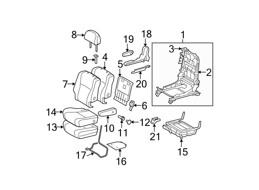 Diagram SEATS & TRACKS. SECOND ROW SEATS. for your 2012 Toyota Tundra  Base Extended Cab Pickup Fleetside 