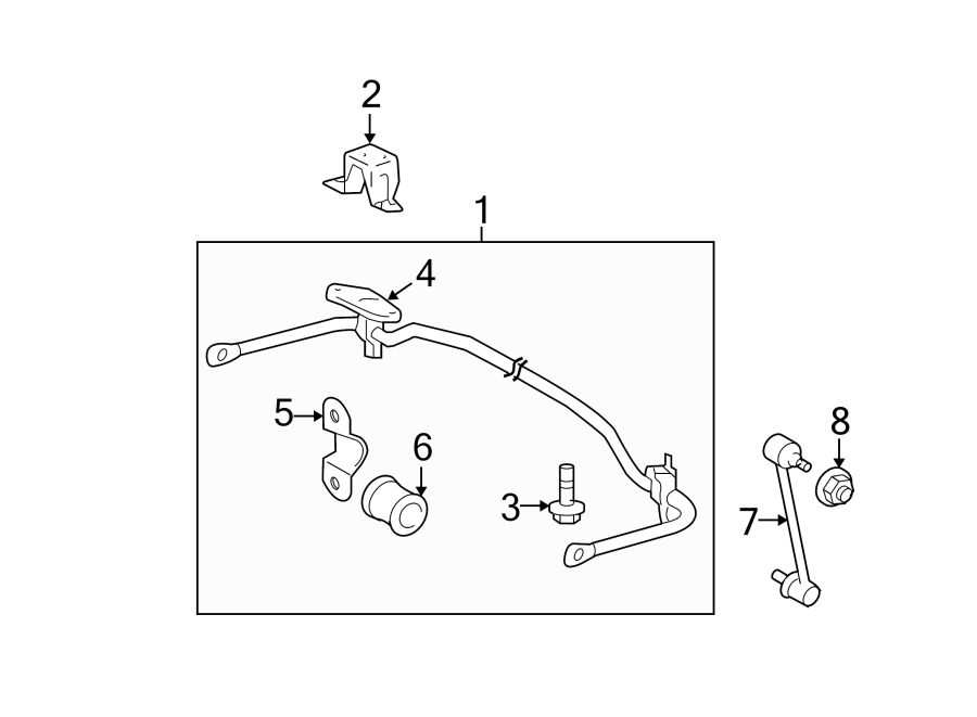 Diagram REAR SUSPENSION. STABILIZER BAR & COMPONENTS. for your 2021 Toyota Camry  XLE SEDAN 