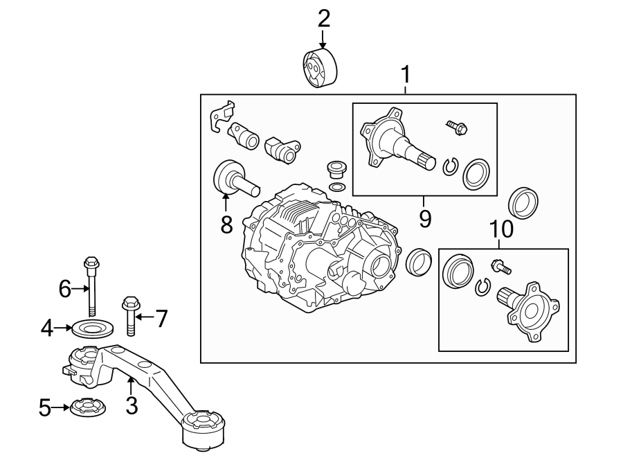 Diagram REAR SUSPENSION. AXLE & DIFFERENTIAL. for your 2006 Toyota Tacoma 4.0L V6 A/T 4WD Base Extended Cab Pickup Fleetside 