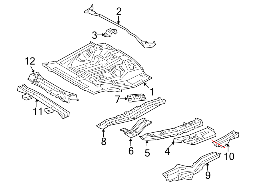 Diagram REAR BODY & FLOOR. FLOOR & RAILS. for your 2007 Toyota Yaris   