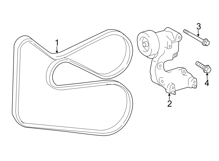 Diagram BELTS & PULLEYS. for your 2012 Toyota Tacoma 4.0L V6 A/T RWD Base Standard Cab Pickup Fleetside 