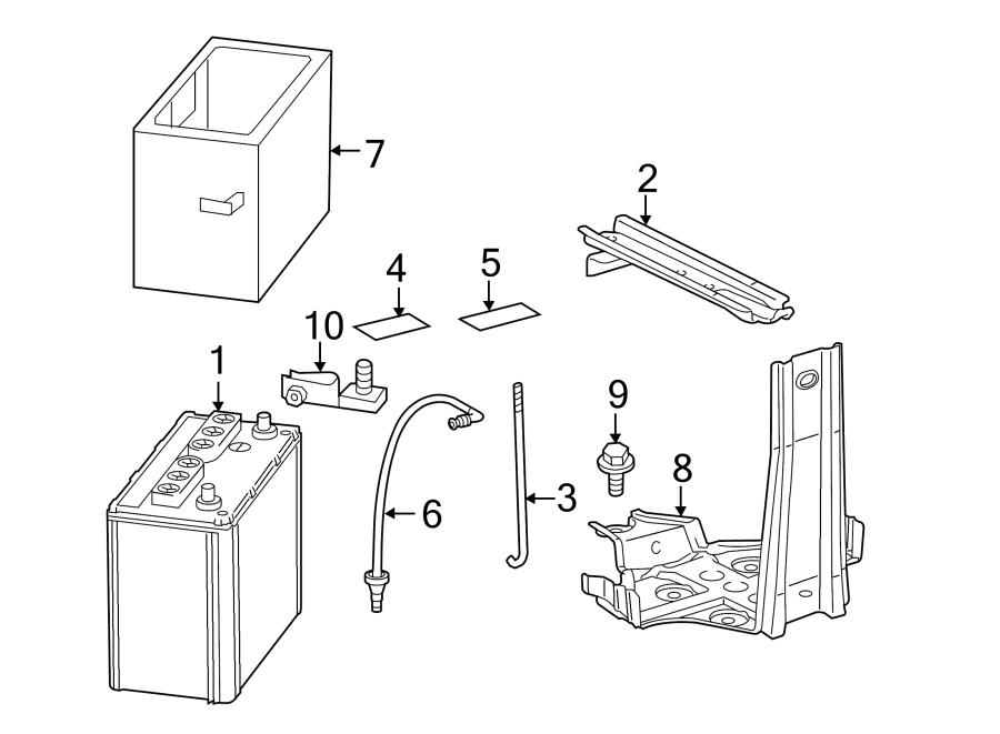 Diagram BATTERY. for your 2017 Toyota Highlander  XLE Sport Utility 