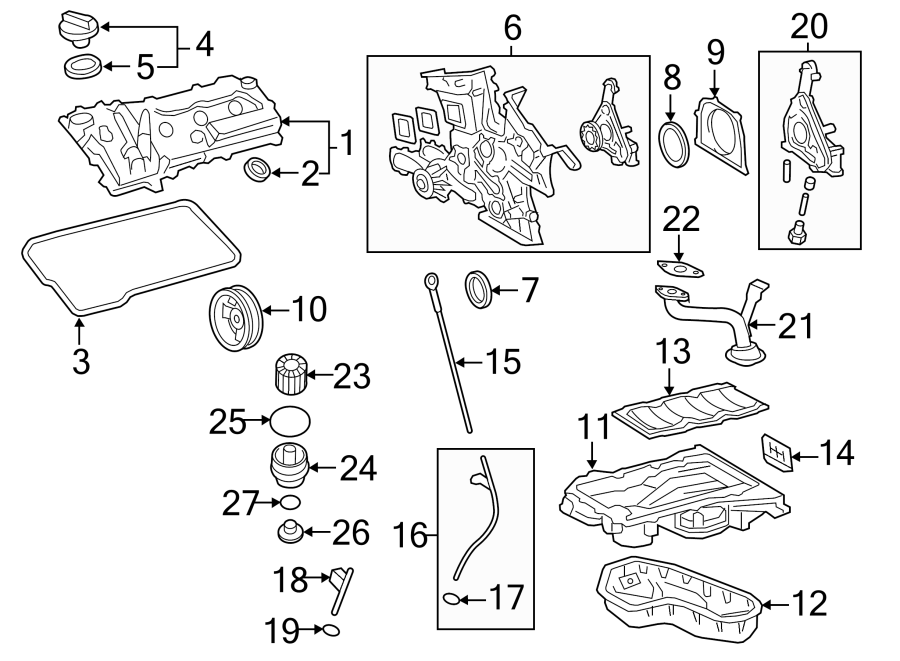 Diagram ENGINE / TRANSAXLE. ENGINE PARTS. for your 2014 Toyota Prius Plug-In   