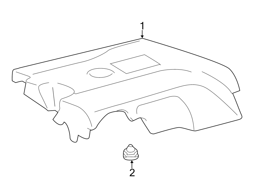 Diagram ENGINE / TRANSAXLE. ENGINE APPEARANCE COVER. for your 2008 Toyota RAV4   