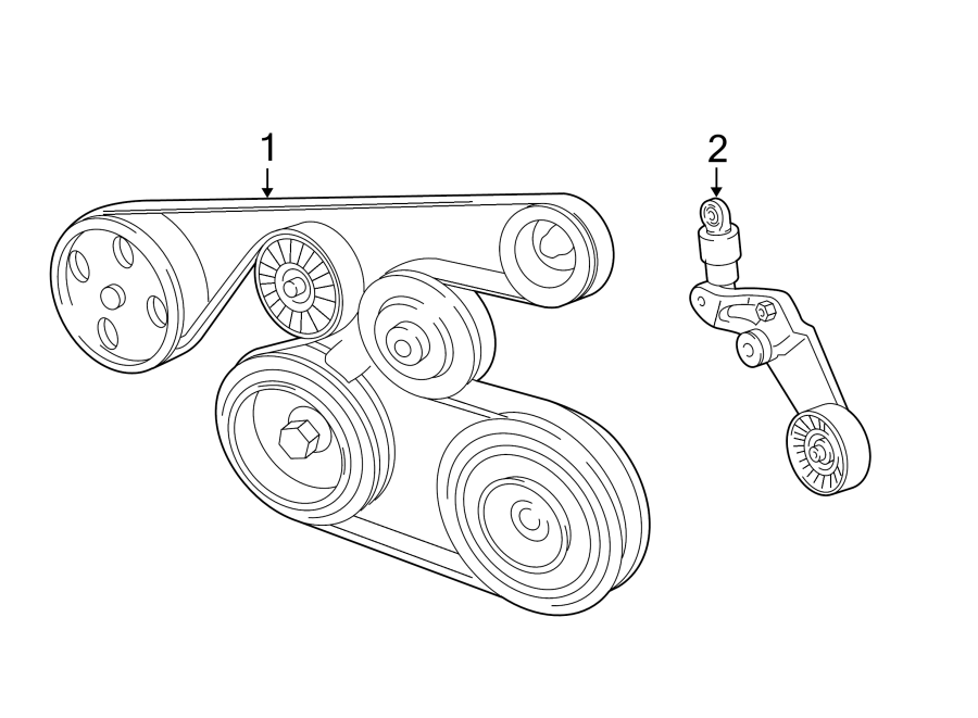 Diagram BELTS & PULLEYS. for your 2014 Toyota Camry   