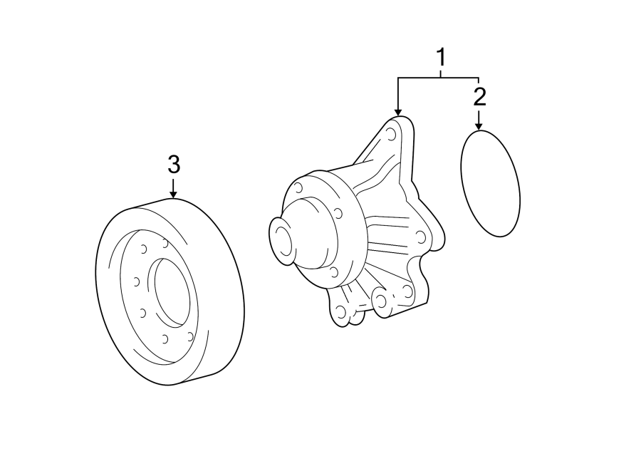 Diagram WATER PUMP. for your 2011 Toyota Matrix   