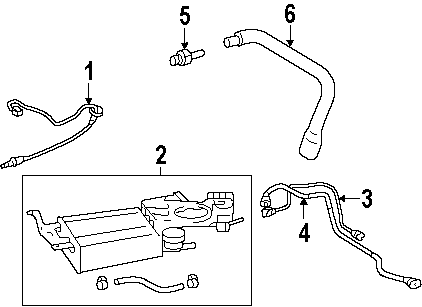 Diagram EMISSION SYSTEM. EMISSION COMPONENTS. for your 2022 Toyota Corolla   