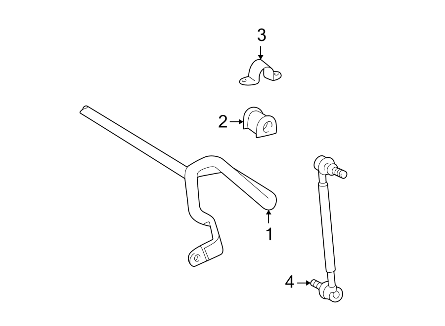 Diagram FRONT SUSPENSION. STABILIZER BAR & COMPONENTS. for your 1995 Toyota Tacoma   