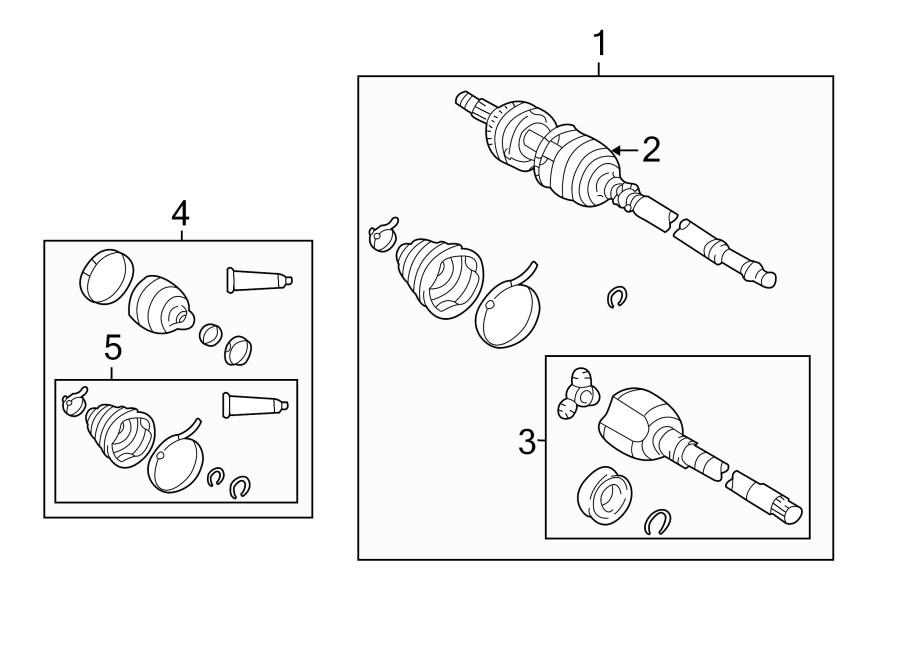 Diagram FRONT SUSPENSION. DRIVE AXLES. for your 1995 Toyota Corolla   