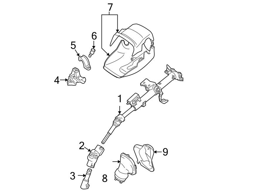 Diagram STEERING COLUMN ASSEMBLY. for your 1999 Toyota 4Runner   