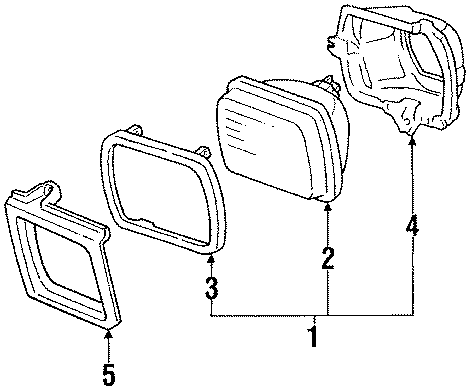 Diagram FRONT LAMPS. HEADLAMPS. for your 1985 Toyota 4Runner 2.4L M/T SR5 Sport Utility 