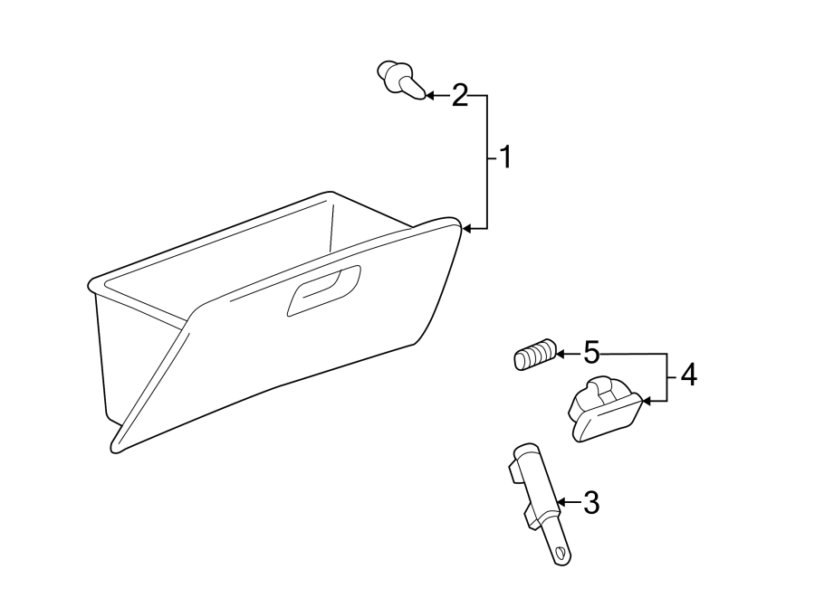 Diagram INSTRUMENT PANEL. GLOVE BOX. for your 2000 Toyota Avalon   