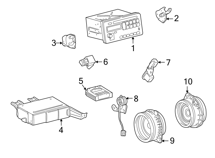 Diagram INSTRUMENT PANEL. SOUND SYSTEM. for your 2019 Toyota Camry 2.5L A/T LE SEDAN 