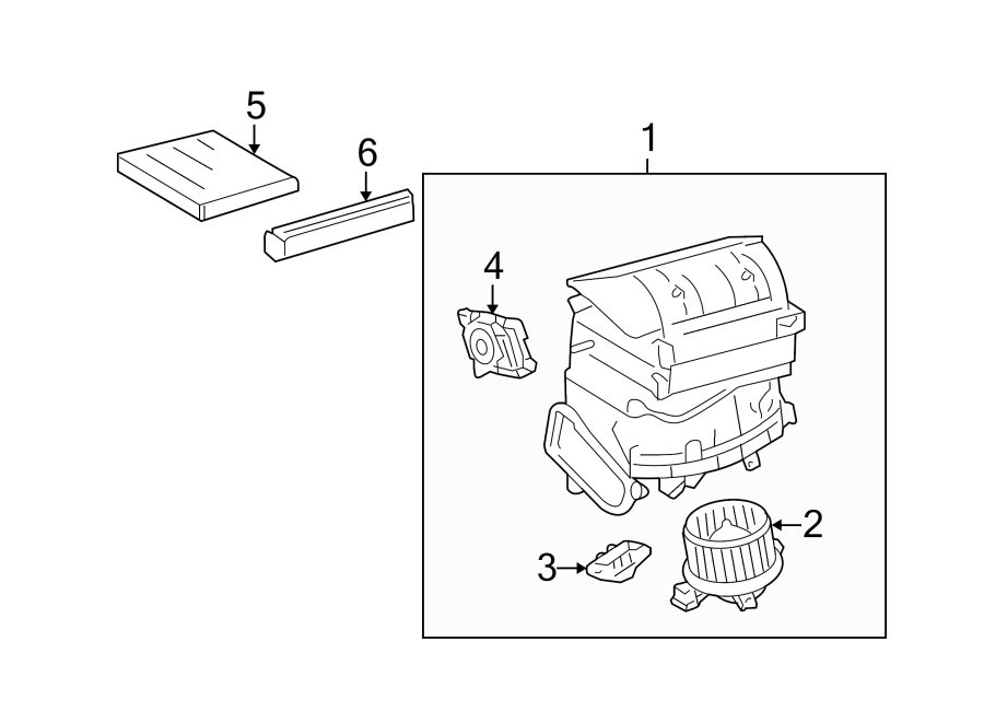 Diagram AIR CONDITIONER & HEATER. BLOWER MOTOR & FAN. for your 2020 Toyota Prius Prime   