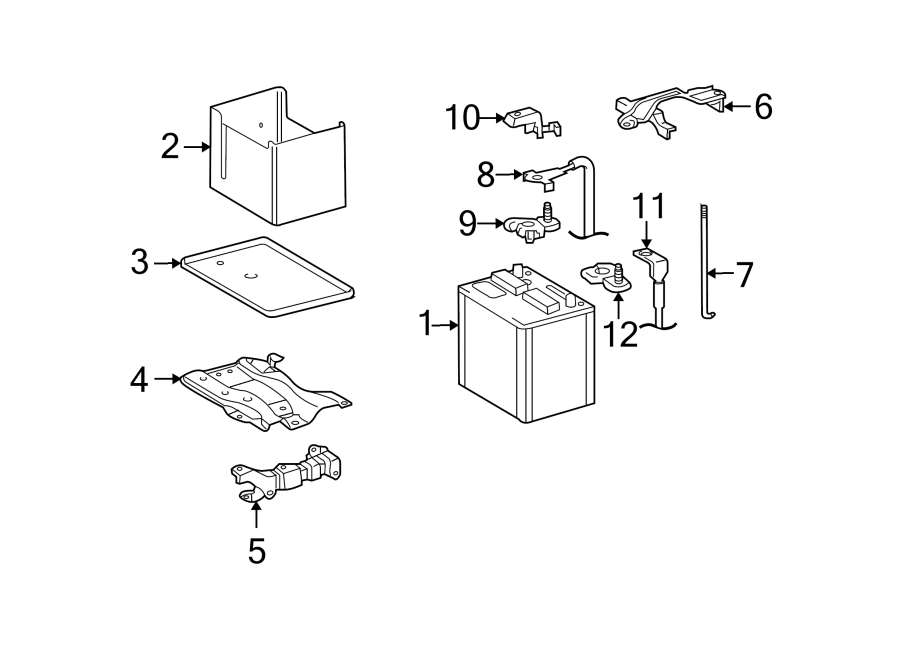 Diagram BATTERY. for your 2015 Toyota Highlander   